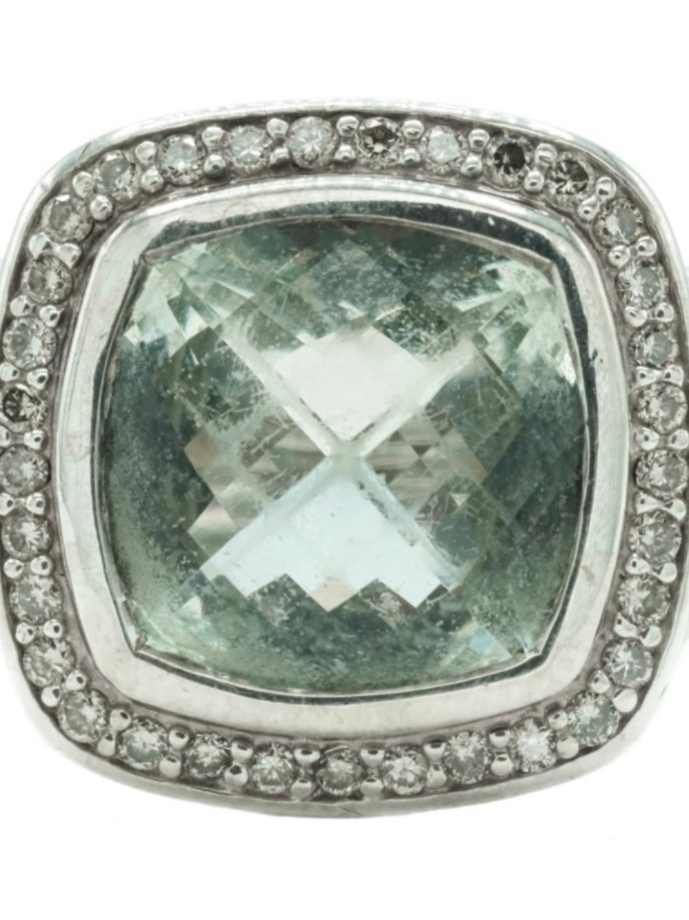 David Yurman Prasiolite and Diamond Albion Ring
